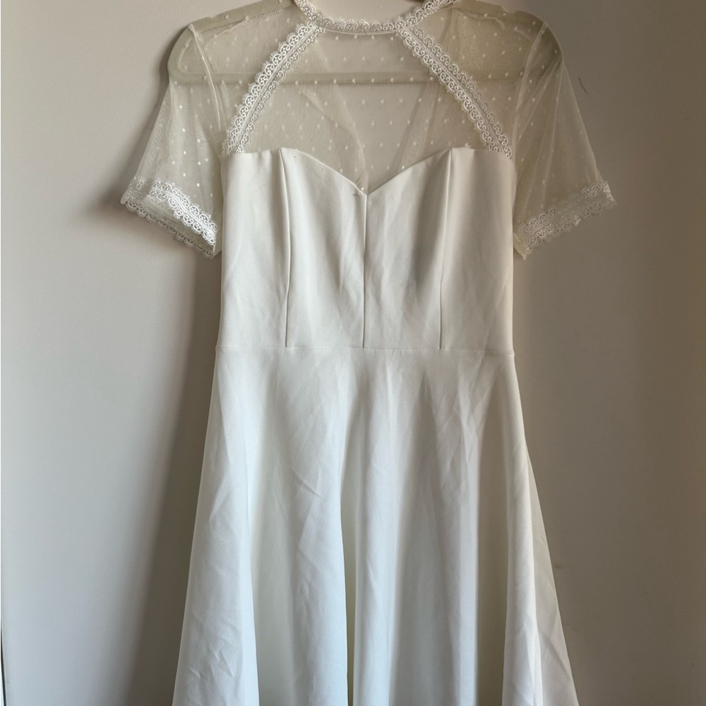 White Dress with Polka Dot